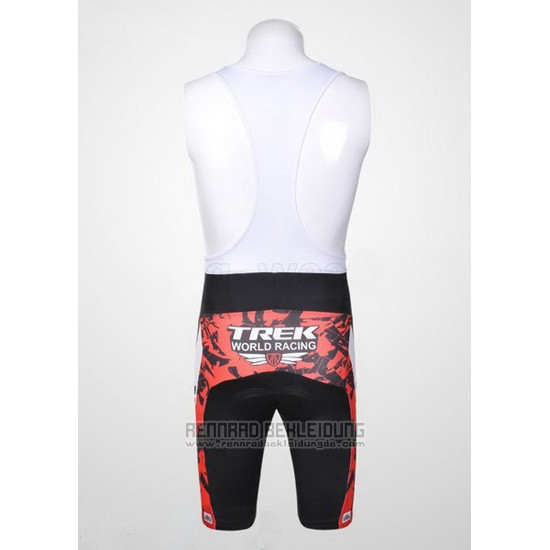 2011 Fahrradbekleidung Trek Rot und Wei Trikot Kurzarm und Tragerhose